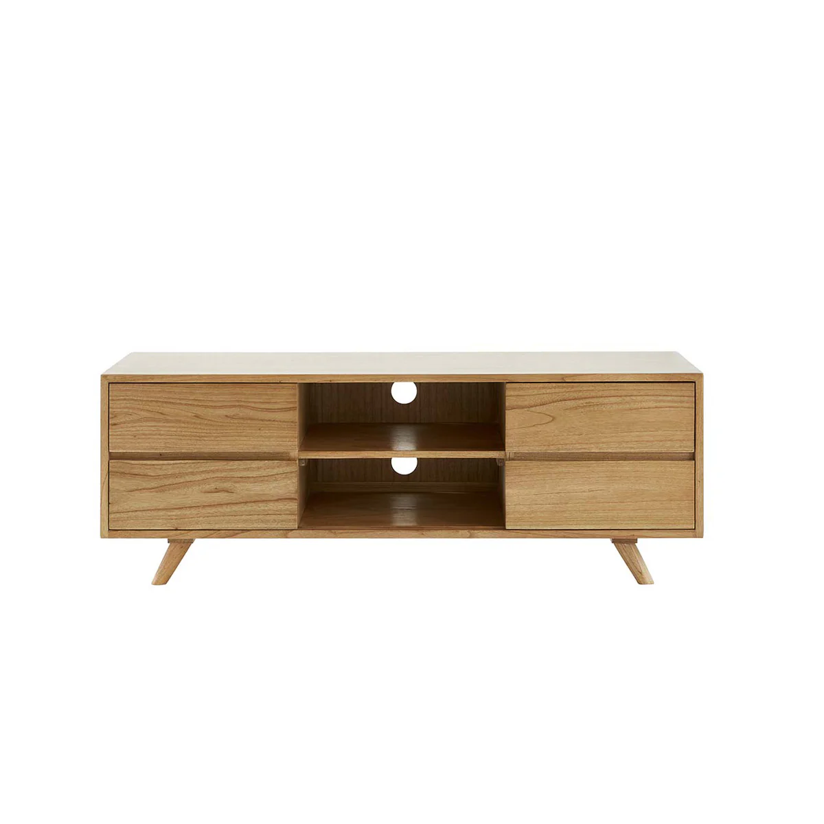 Mueble de TV de mindi macizo 140 cm - Image 2