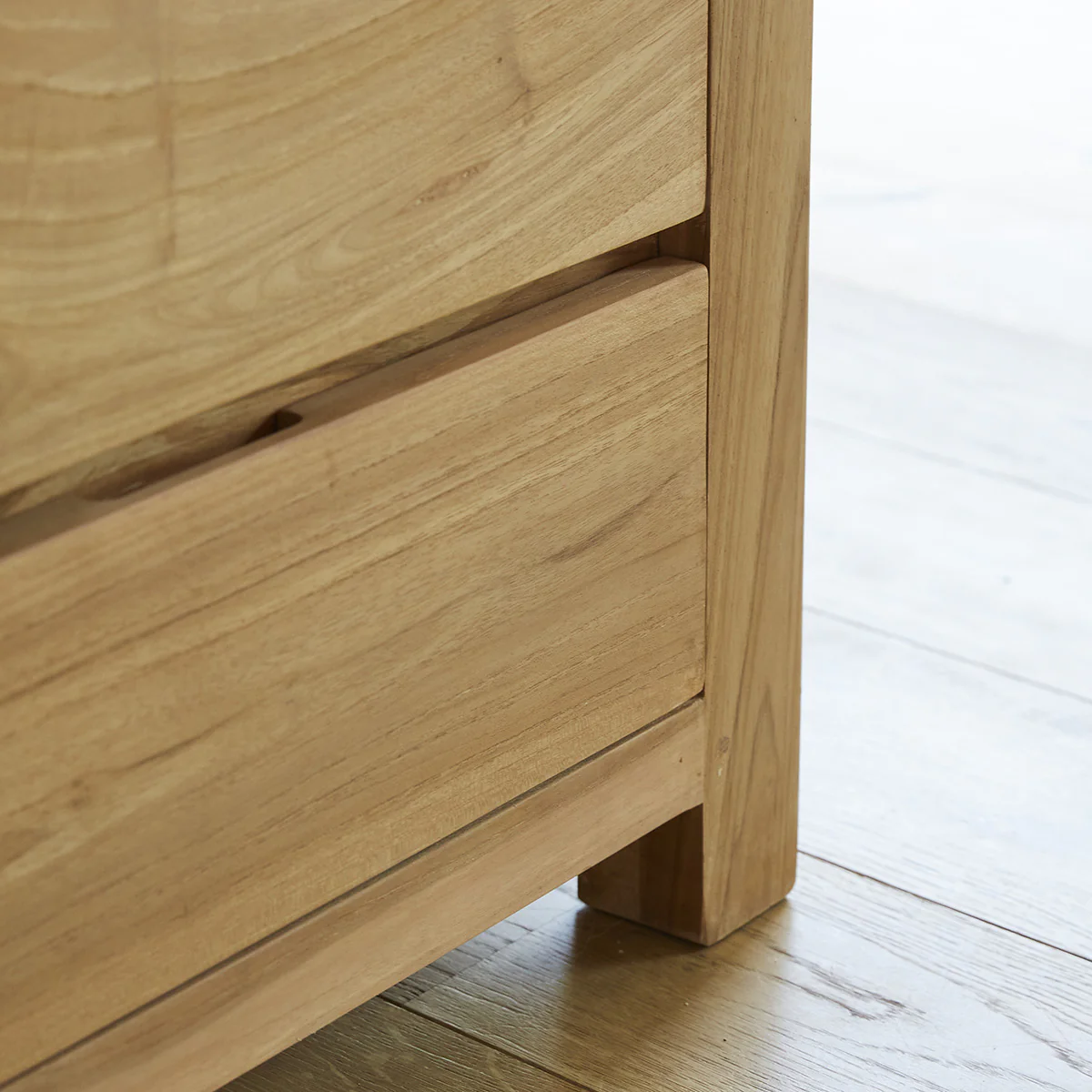 Mueble de TV de teca maciza de 150 cm - Image 6