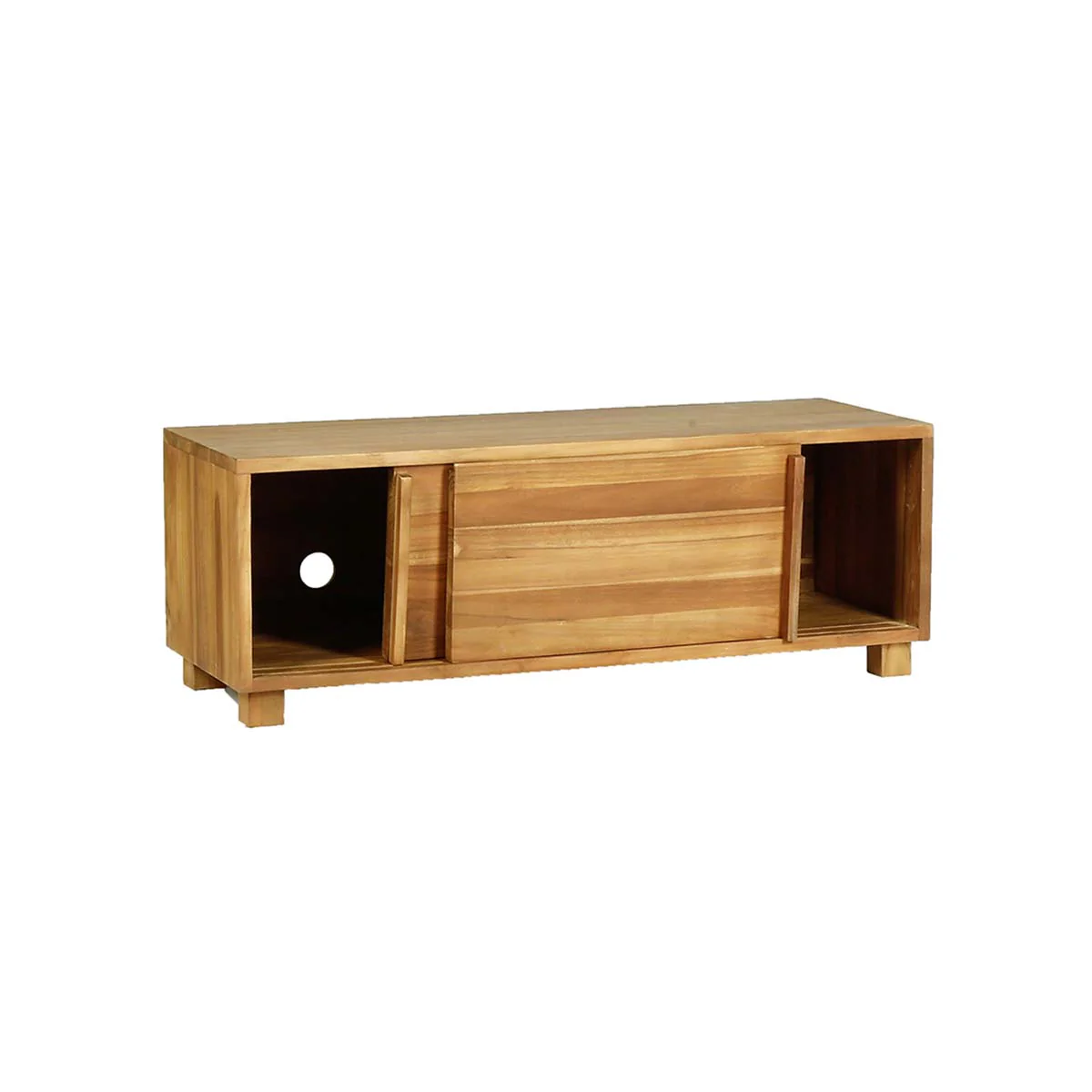 Mueble de TV de teca maciza 100 cm - Image 3