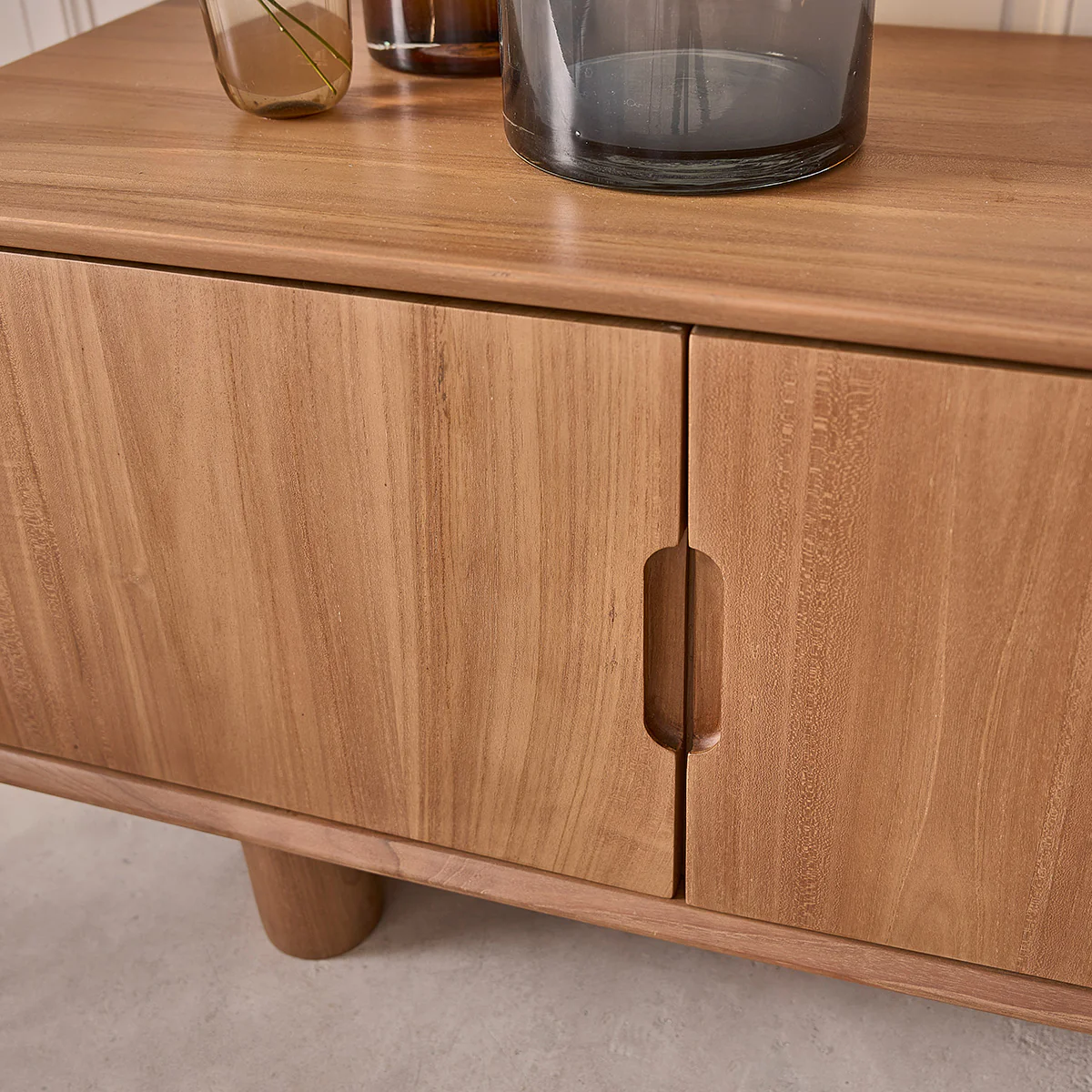 Mueble de TV de teca maciza de 150 cm - Image 6