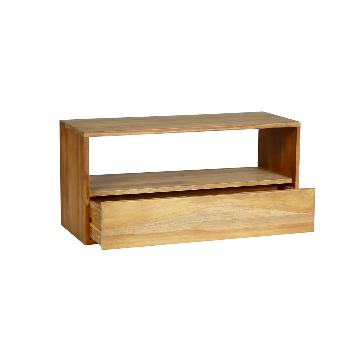Mueble de TV de teca maciza 90 cm - Image 3