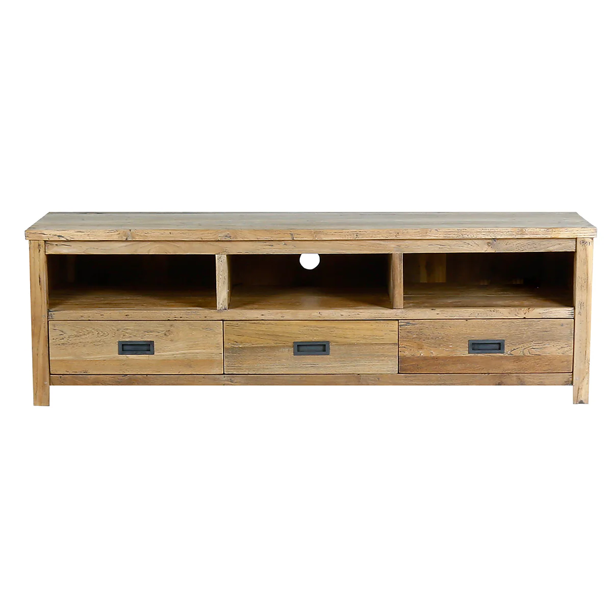 Mueble de TV de teca maciza reciclada de 160 cm - Image 2