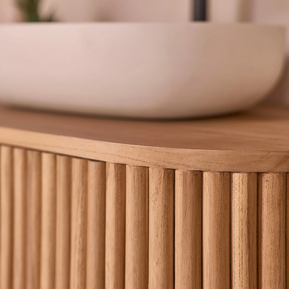 Mueble para lavabo de teca maciza de 90 cm - Image 6