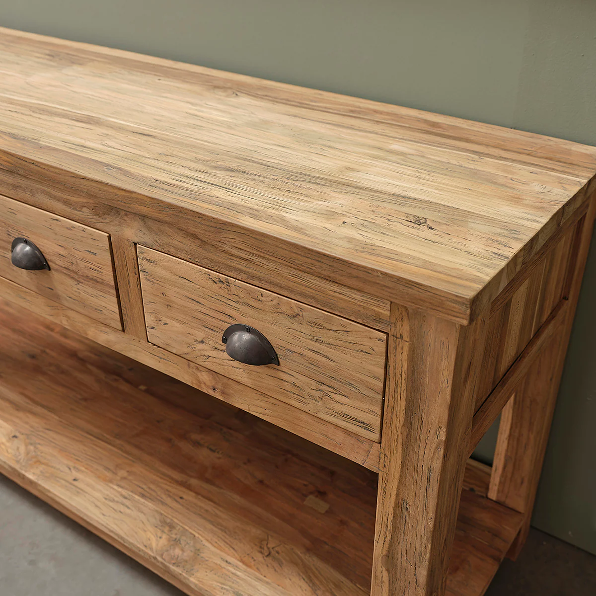 Mueble para lavabo de teca maciza reciclada de 165 cm - Image 4