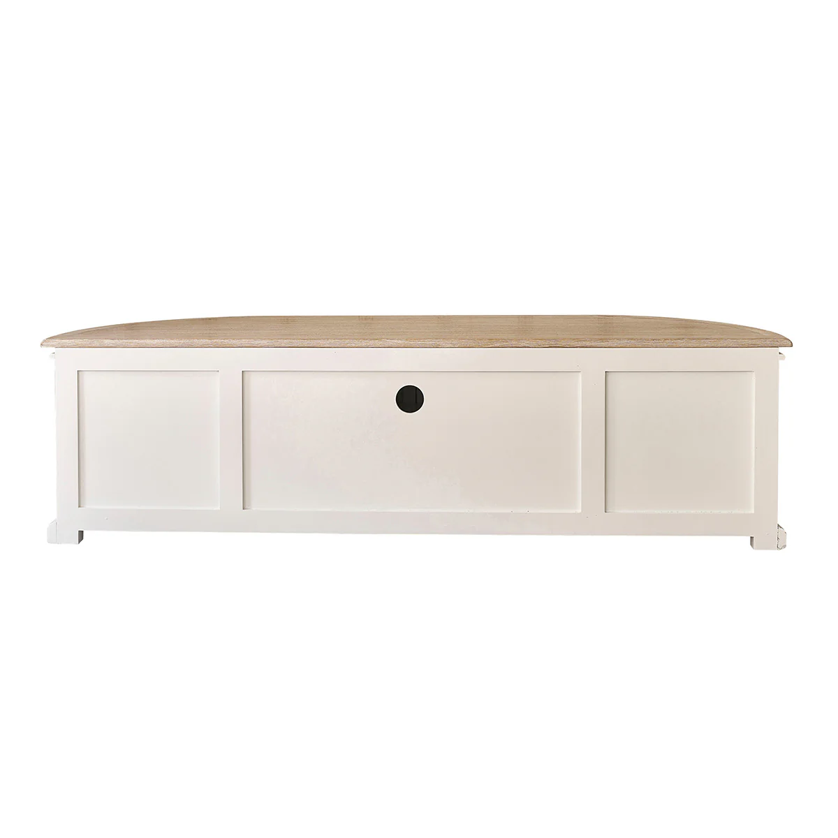 Mueble de TV de madera de caoba y teca blanco 160 cm - Image 8
