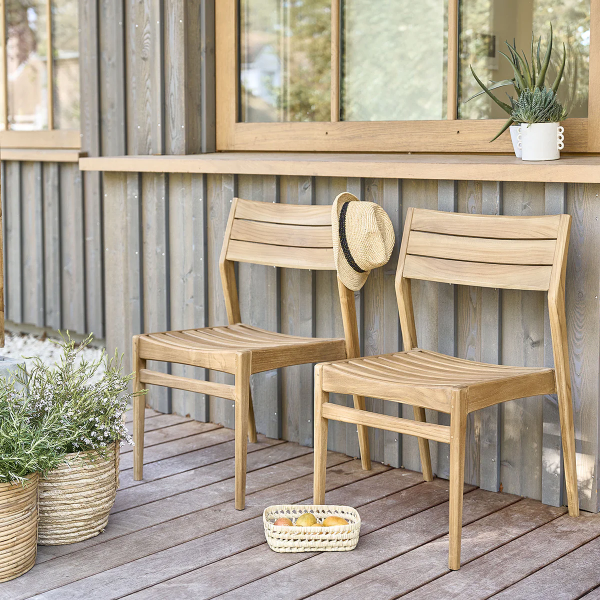 Silla de exterior de teca maciza - Image 6