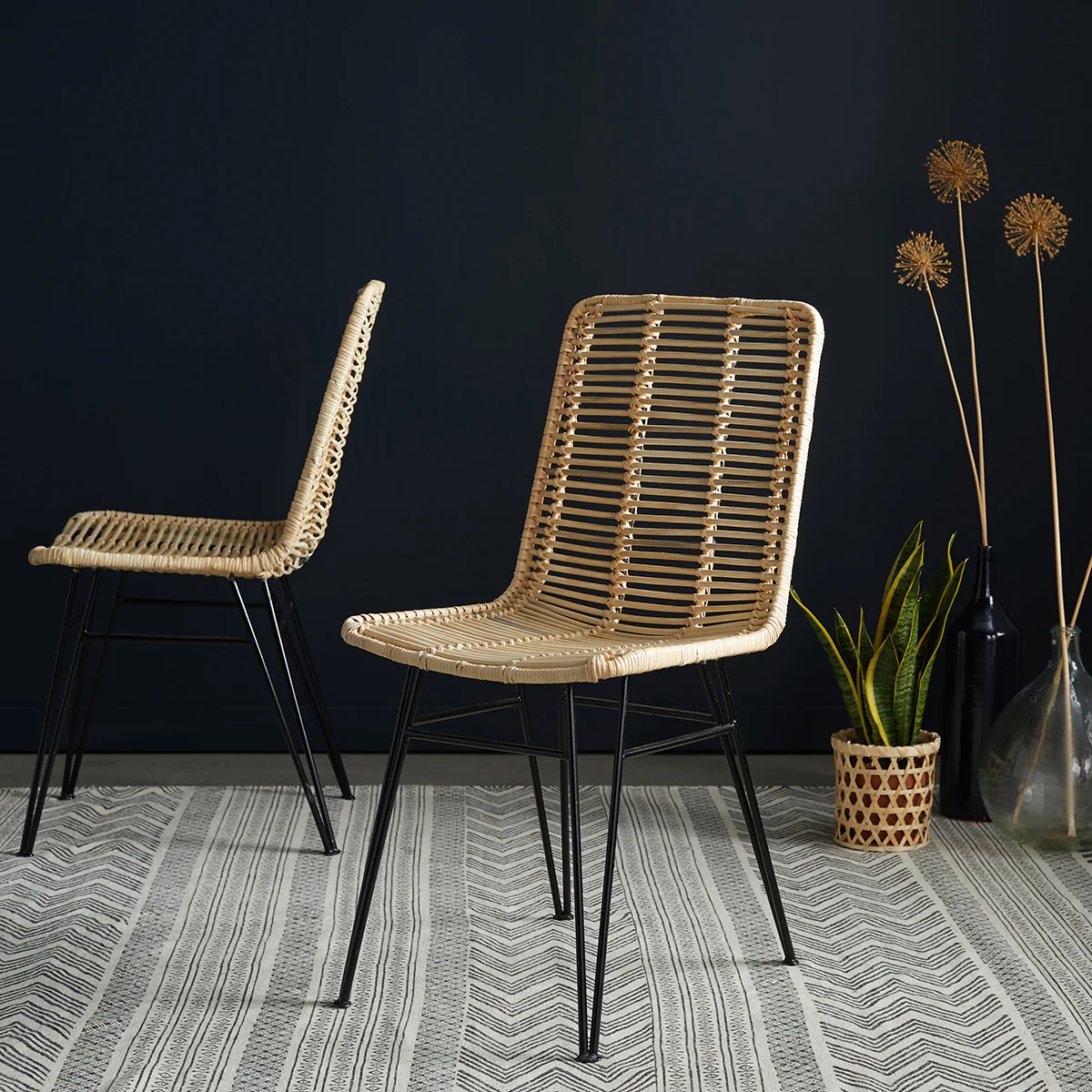 Silla de ratán y metal - Image 4