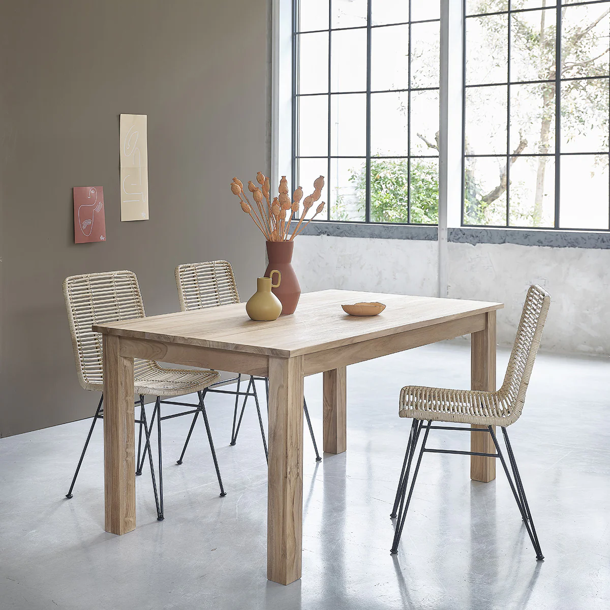 Silla de ratán y metal - Image 5