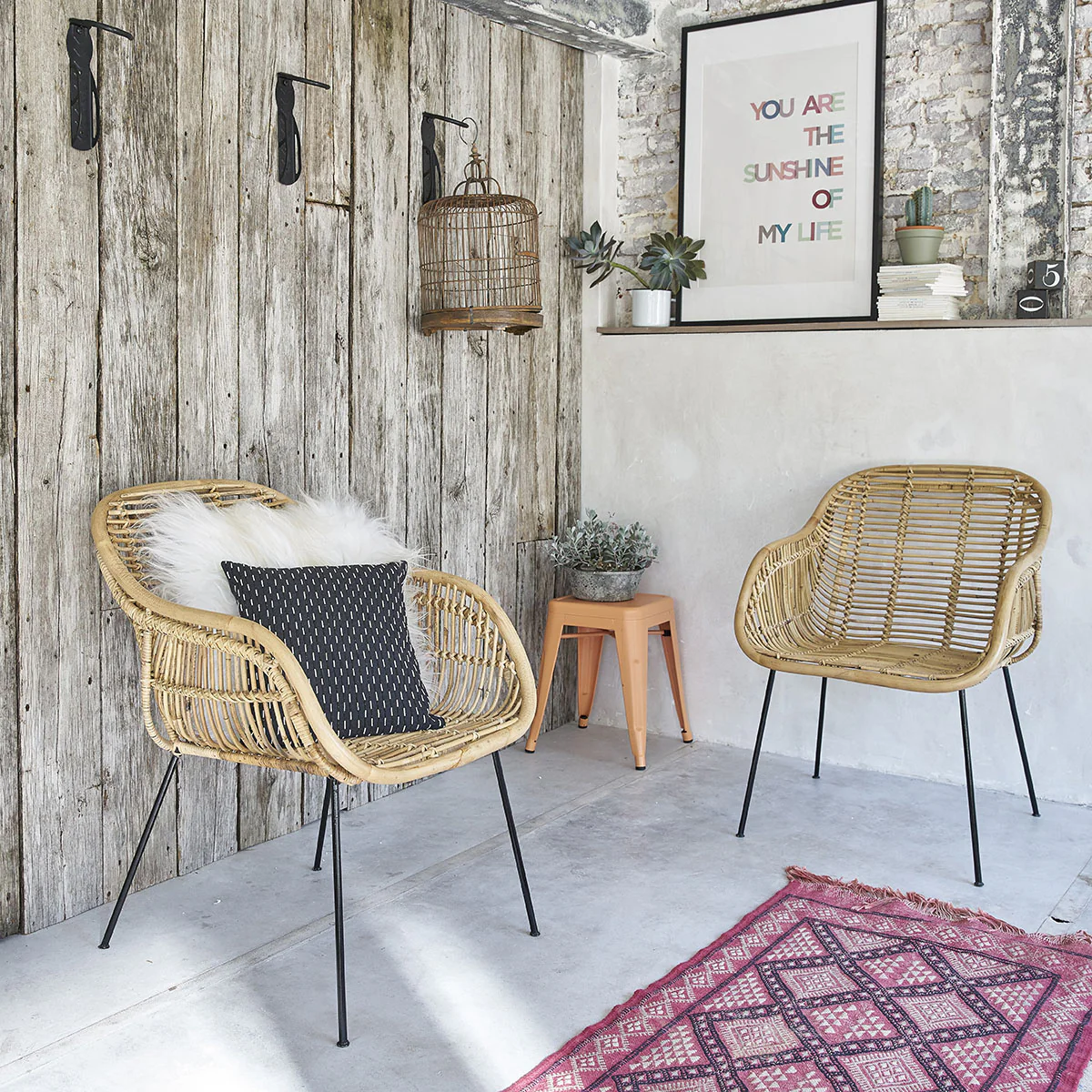Sillón de ratán y metal - Image 4