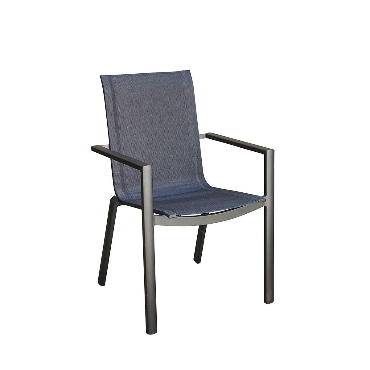 Sillón de exterior de aluminio y textileno gris - Image 2
