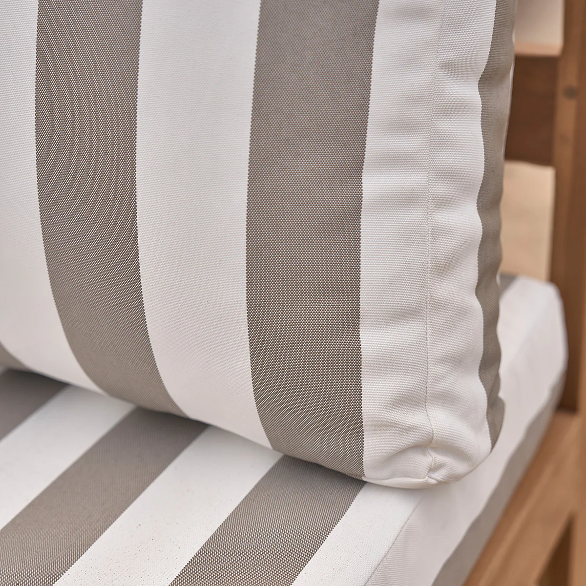 Sillón de exterior de teca maciza a rayas - Image 6