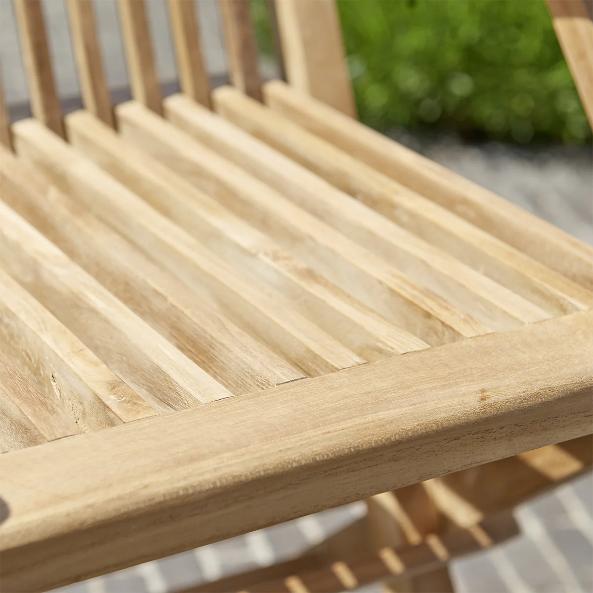 Sillón de exterior plegable de teca maciza (juego de 2) - Image 5