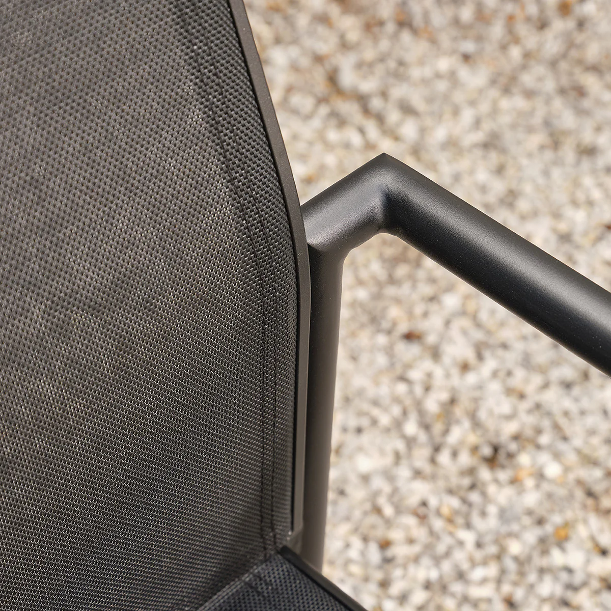 Sillón de jardín de aluminio y textilena negro mate (juego de 2) - Image 3