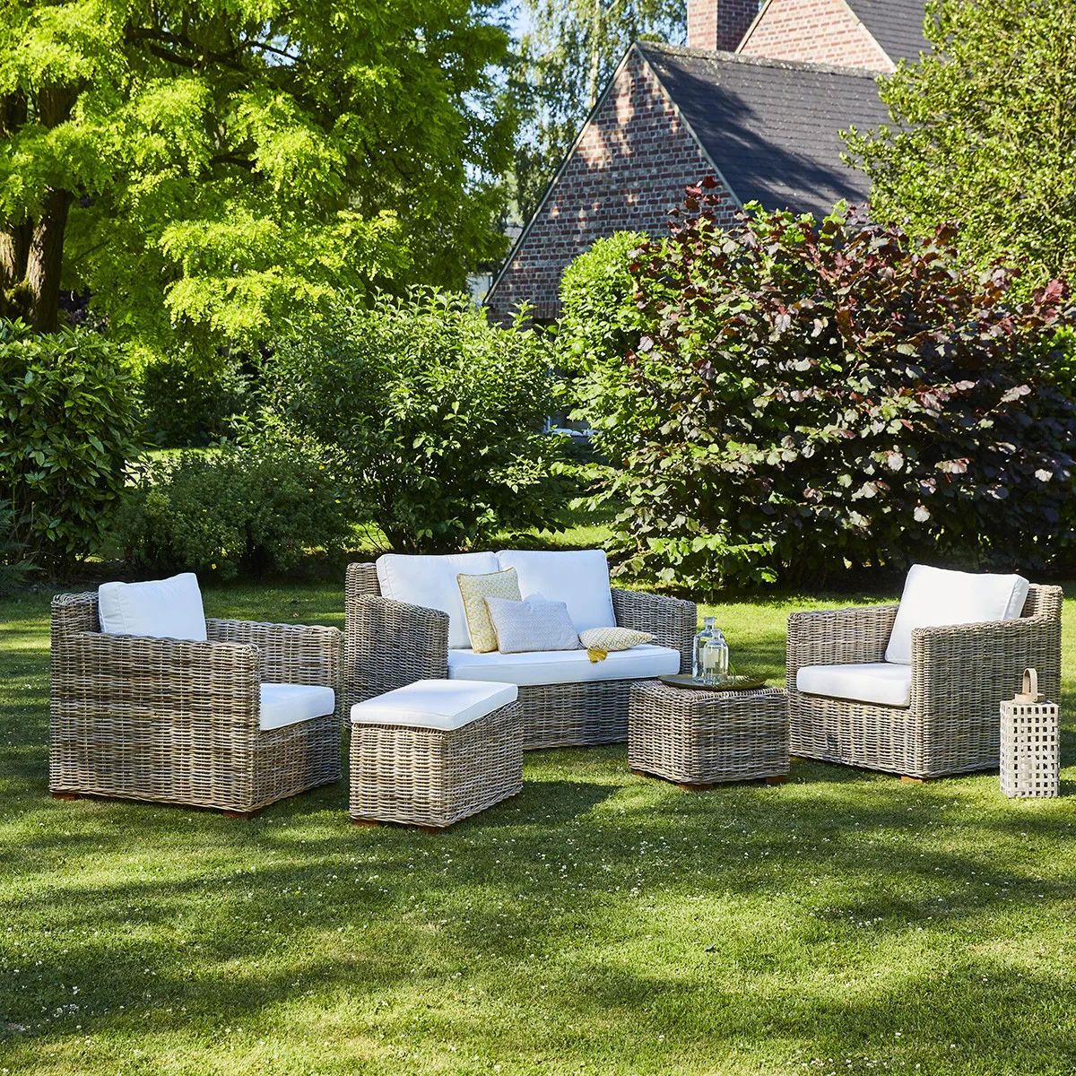 Sillón de jardín de kubu natural - Image 6