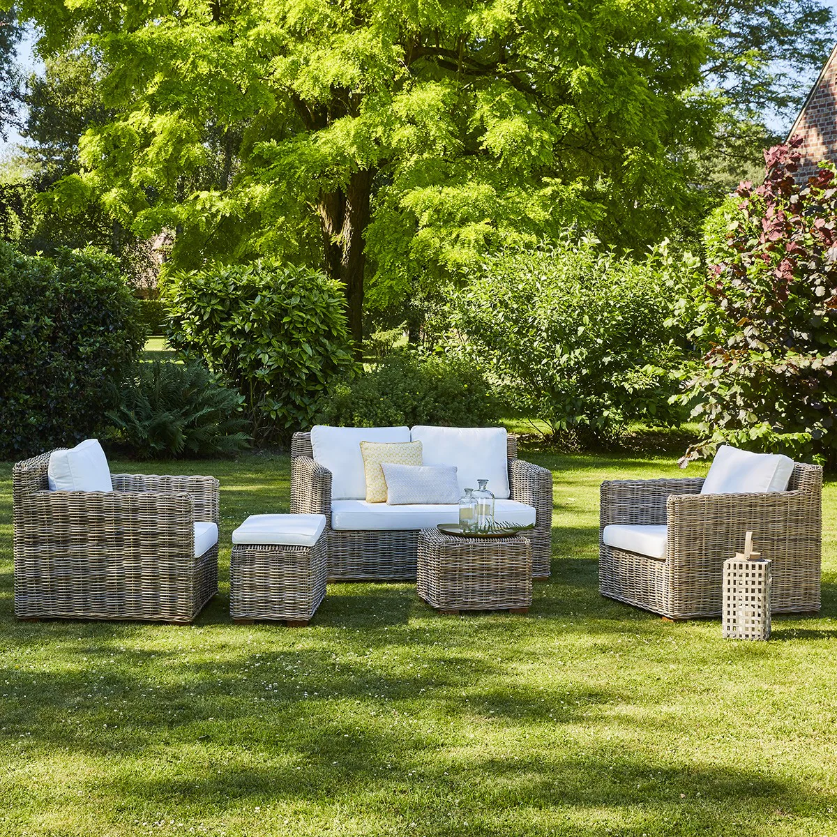 Sillón de jardín de kubu natural - Image 6