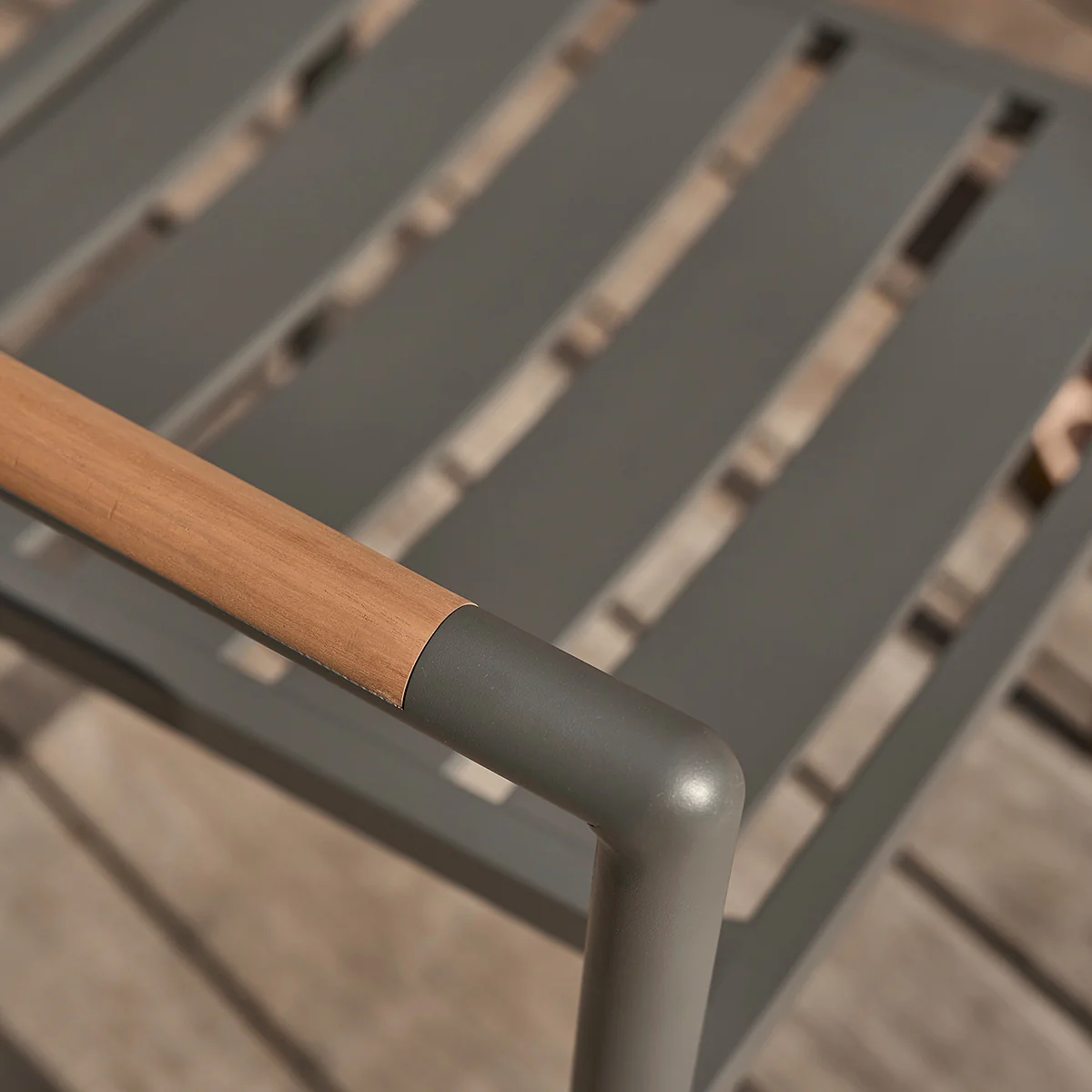 Sillón de jardín de teca maciza y aluminio (lote de 2) - Image 3