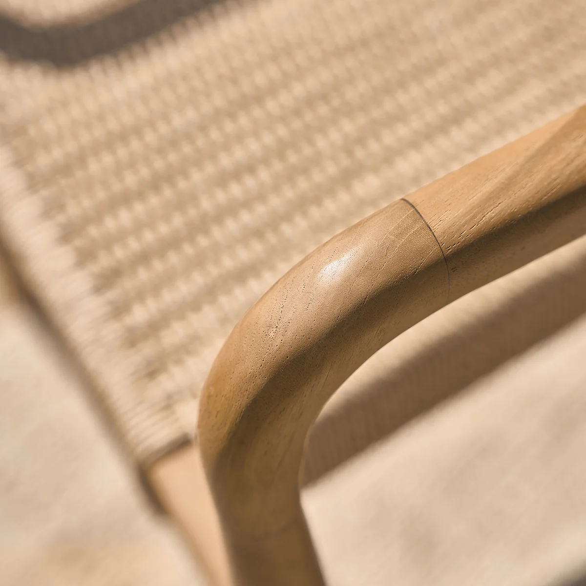 Sillón de jardín de teca maciza y cuerda - Image 7