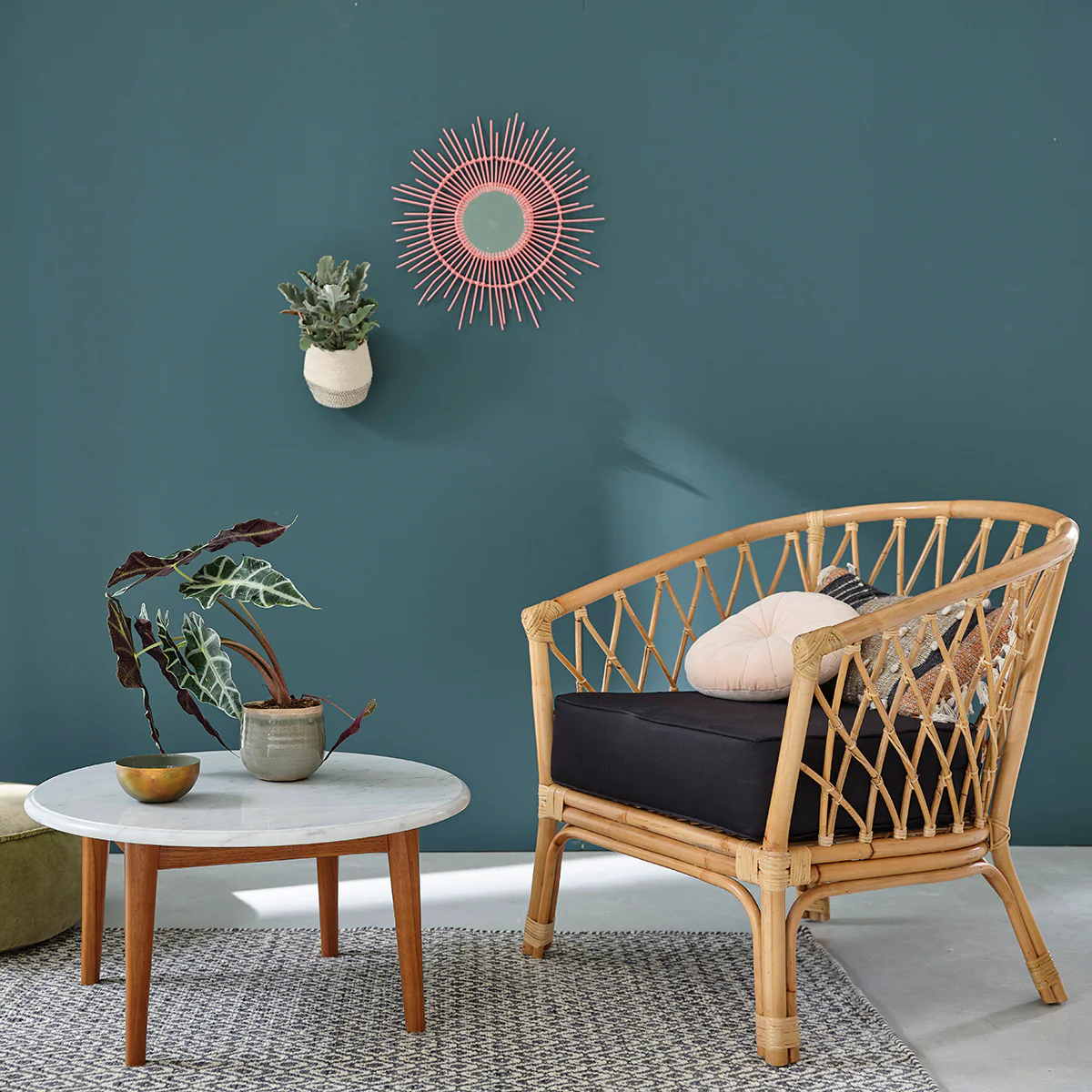Sillón de ratán, cojín incluido - Image 4