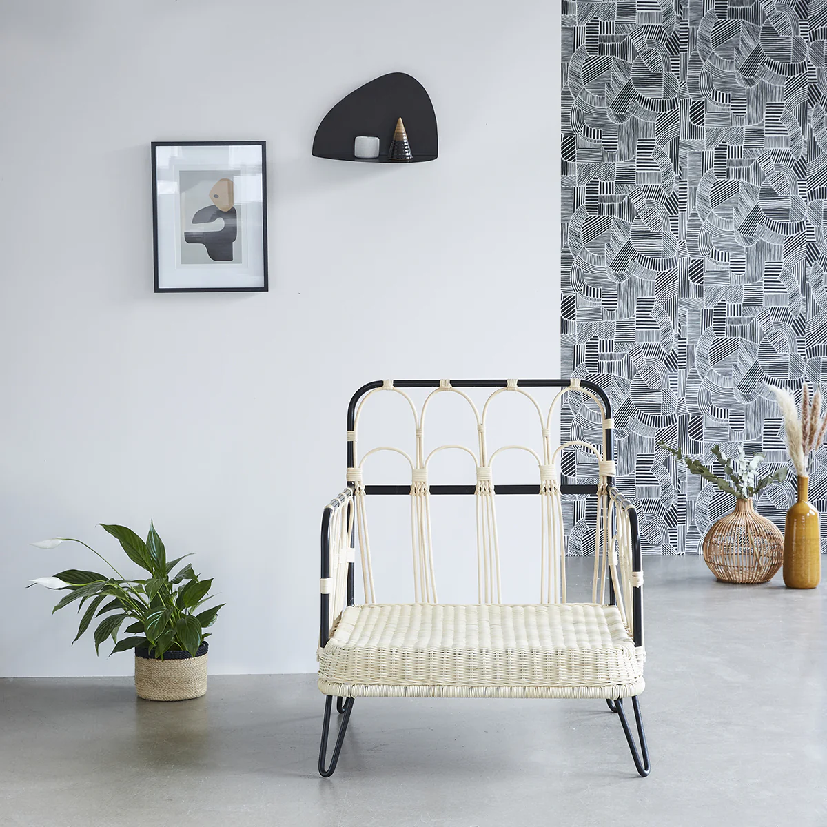 Sillón de ratán y metal - Image 4