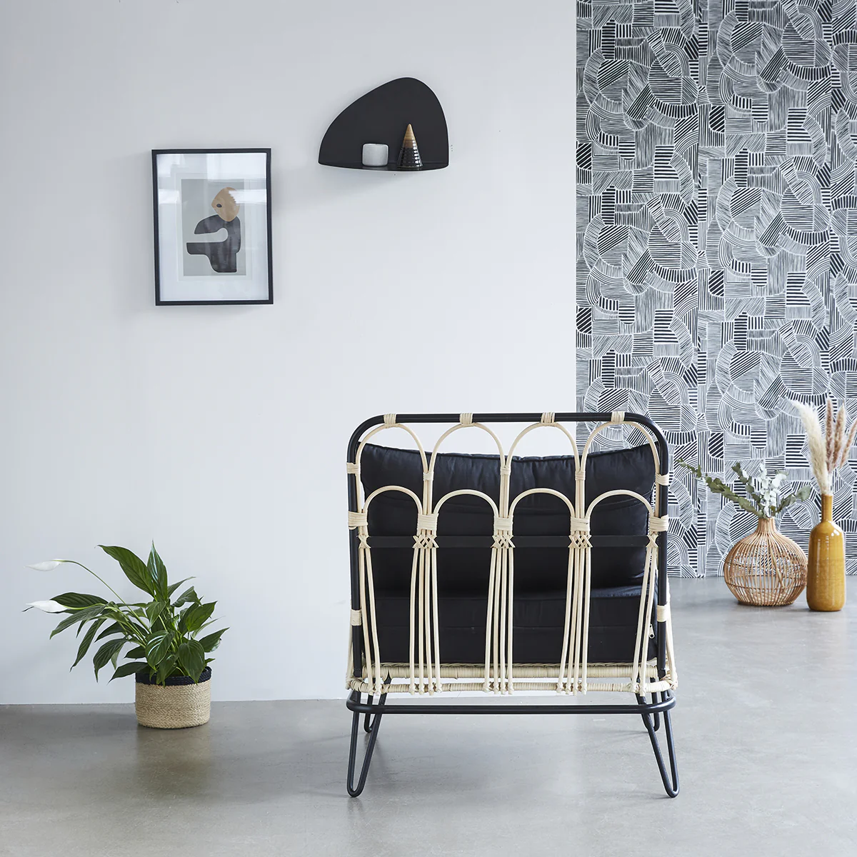 Sillón de ratán y metal - Image 5