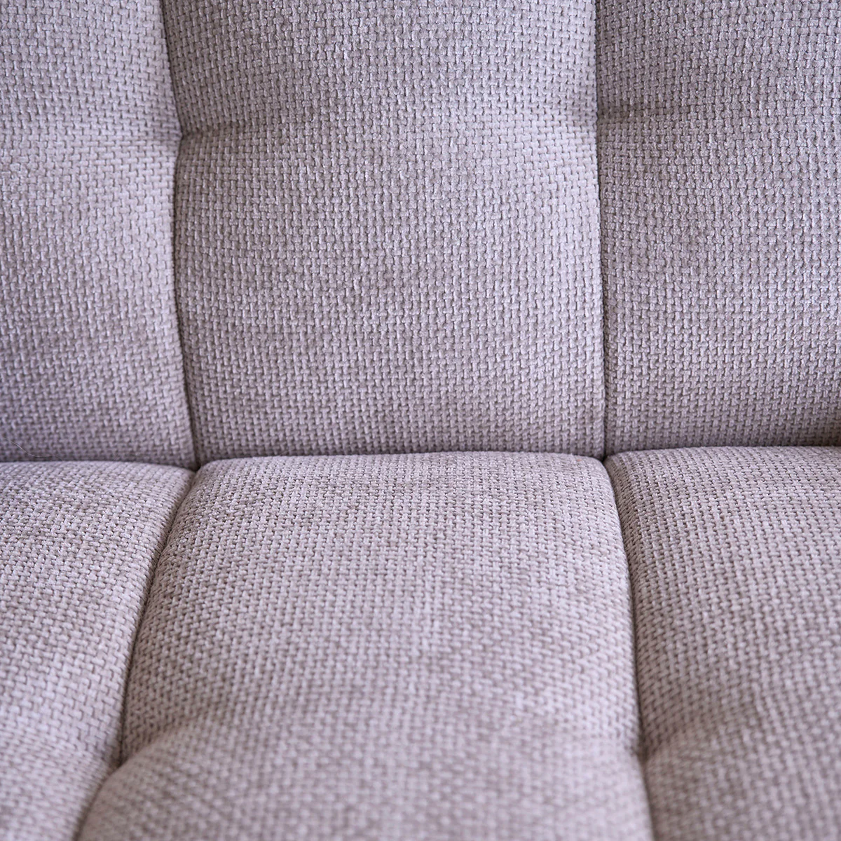 Sofá recto de 4 plazas de terciopelo trenzado beige - Image 5