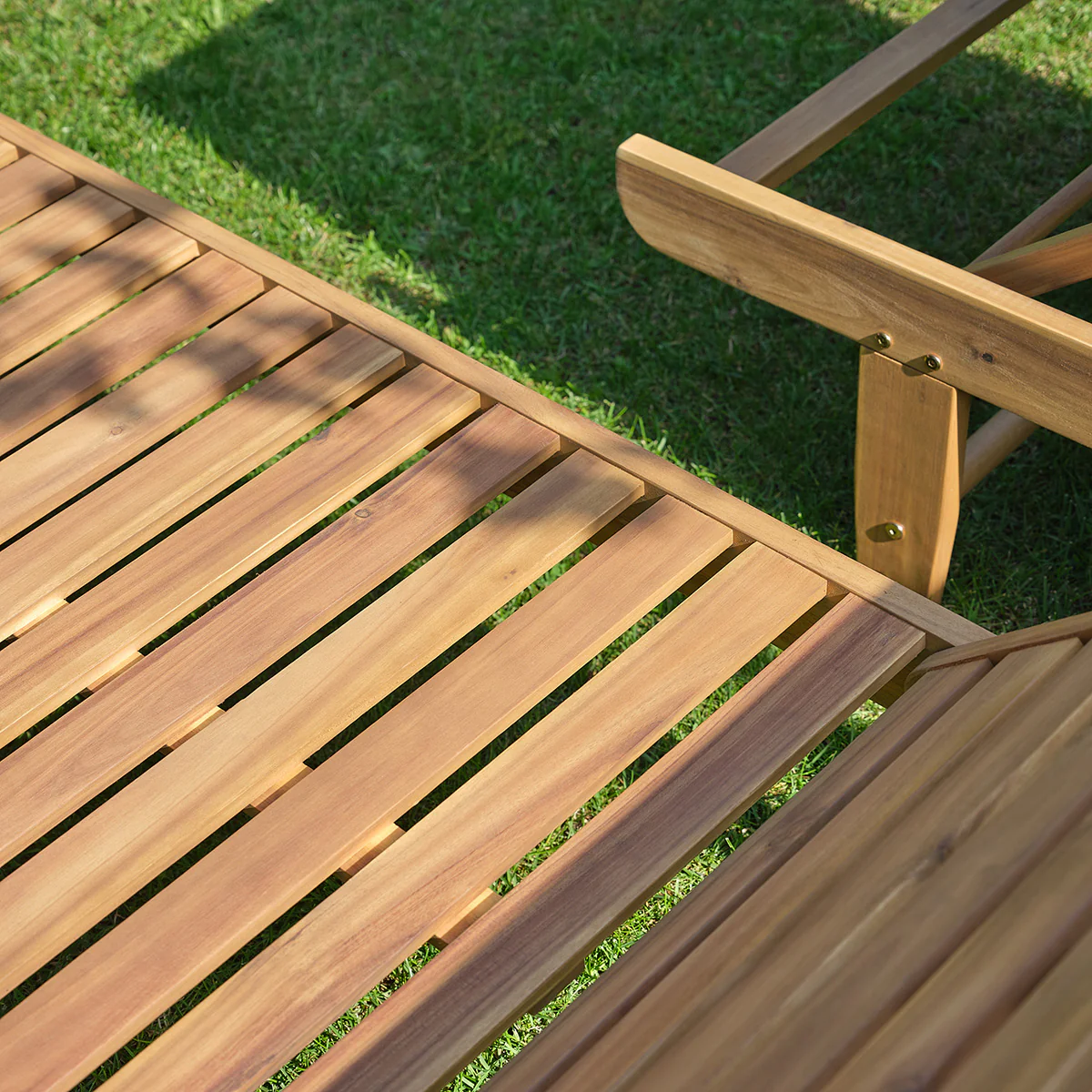 Tumbona de madera maciza de acacia aceitada (juego de 2) - Image 7